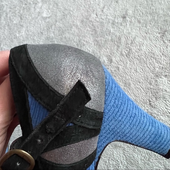 Marc Jacobs Vintage Y2K Corduroy Metallic Suede Mary Jane Pinup Heels 36.5 - Picture 16 of 17